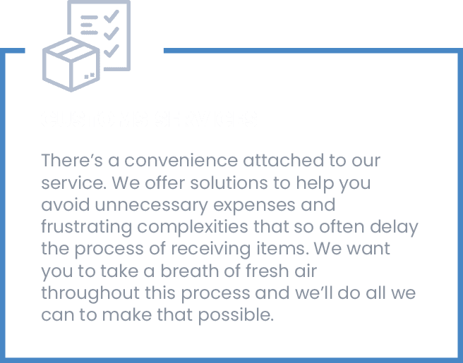 Customs Services serv